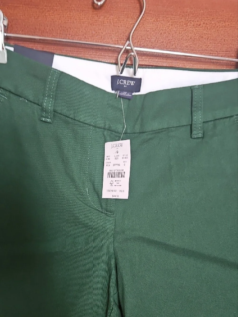 J. Crew Forest Green Chino Bermuda Shorts